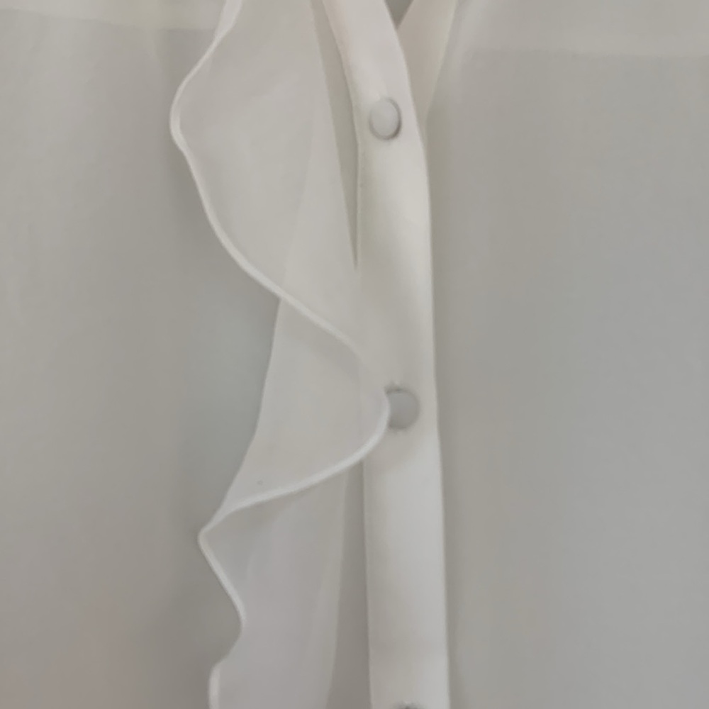 Wilfred Elegant White Ruffled Blouse size S - Picture 5 of 12